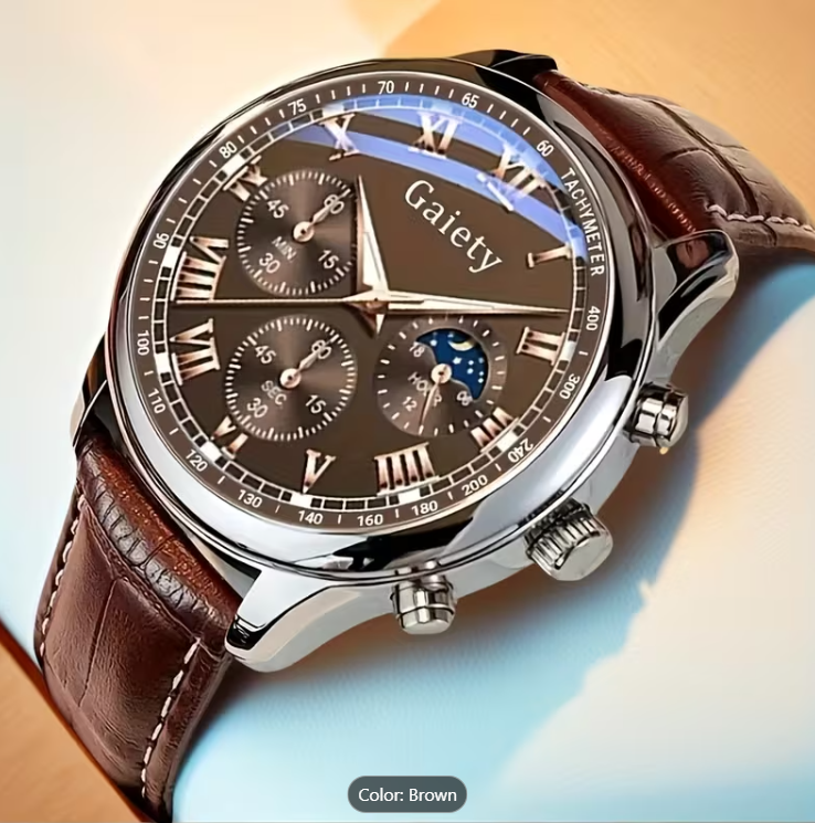 1pc Men Watch Cool Business Luxury Fashion Sports Party Men Quartz Watch Is The Best Choice for During Eid Al Adha Father Day Birthdays And Holidays