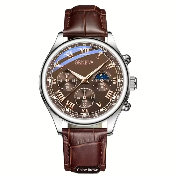 1pc Men Watch Cool Business Luxury Fashion Sports Party Men Quartz Watch Is The Best Choice for During Eid Al Adha Father Day Birthdays And Holidays