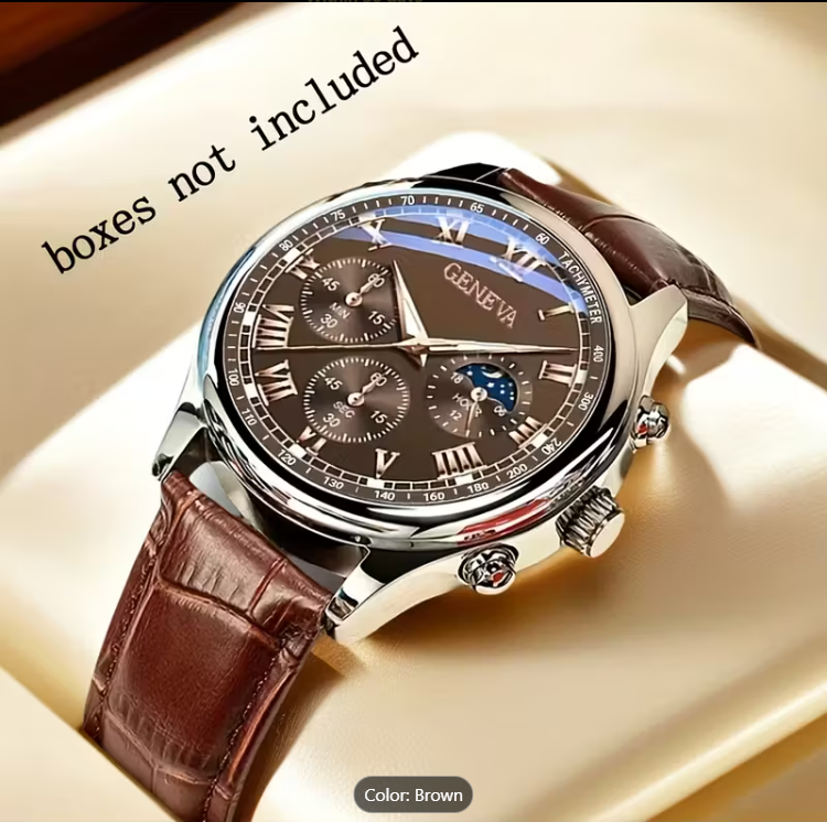 1pc Men Watch Cool Business Luxury Fashion Sports Party Men Quartz Watch Is The Best Choice for During Eid Al Adha Father Day Birthdays And Holidays